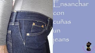 Ensancha con cuñas el pantalón vaquero o jeans