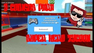 3 CÓDIGOS PARA SUPER HERO TYCOON (ROBLOX)