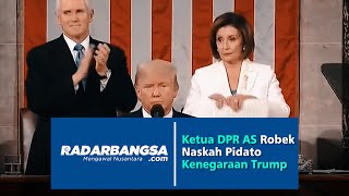 Ketua DPR AS Robek Naskah Pidato Kenegaraan Trump