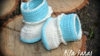 Вяжем пинетки крючком "Baby Sweet Booties"