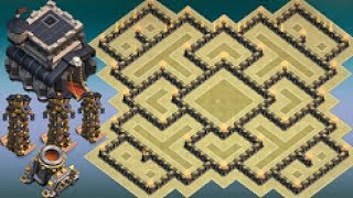 Best Town Hall 9 War Base With Bomb Tower/Anti Everything/2017