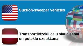 Learn Latvian vocabulary #Topic = Road maintenance vehicles