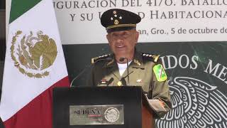 Mensaje del comandante de la Novena Región Militar, Juan Manuel Rico Gámez 051018