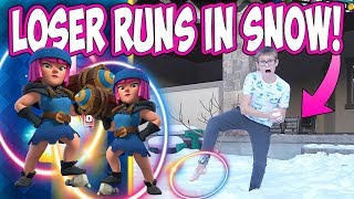LOSER RUNS THROUGH SNOW BAREFOOT | Firecracker Battle | Clash Royale