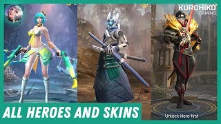 Semua Hero dan Skin - MOBA War Song