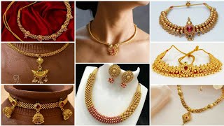Latest Gold Thushi Necklace Design Ideas || Traditional Designer Gold Maharashtrian Thushi Designs