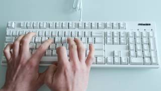 Typing on the Filco Majestouch-2 Hakua with MX Silent Red switches