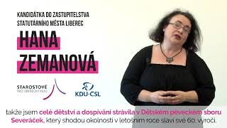 Hana Zemanová - kandidátka do zastupitelstva