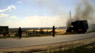 Происшествия в Дзержинске. Сгорел грузовик  03 06 2013
