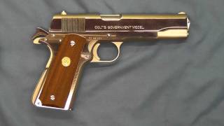 Experimental Nickel Colt Government Model Mark IV Series 70 1911A1