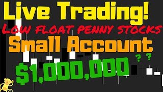 Live small account day trading stream! low float penny stocks