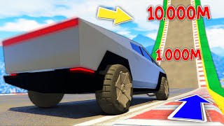 НА СКОЛЬКО ВЫСОКО НОВЫЙ TESLA CYBERTRUCK СМОЖЕТ ЗАБРАТЬСЯ В ГОРУ ?  - ЭКСПЕРИМЕНТЫ В ГТА 5 МОДЫ