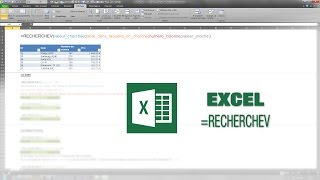 Tuto Excel : la fonction RechercheV