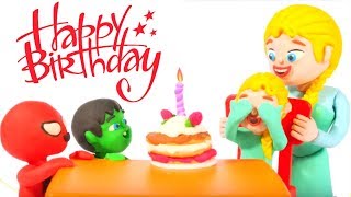 FUNNY KIDS SURPRISE BDAY PARTY ❤ Play Doh Cartoons For Kids
