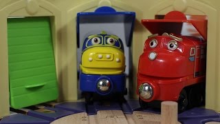 Chuggington / Stacyjkowo - Tomy - Trainee Roundhouse / Zestaw Domkowo ze Zwrotnicą - LC56817
