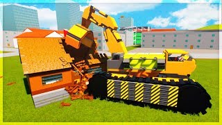 ЭКСКАВАТОР ПРОТИВ ДОМА | ЛОМАЮ ДОМ ДО ПОСЛЕДНЕГО КИРПИЧИКА В BRICK RIGS