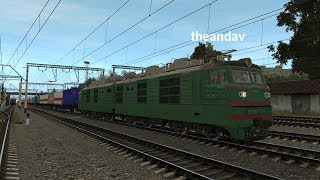 Электровоз ВЛ80к-724 со сдвоенным составом до Балезино. Trainz 12.
