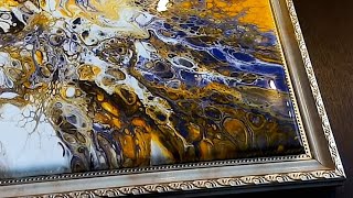 Acrylic Fluid Pouring на строительных материалах с клеем ПВА.