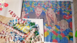 Ура! Приехал большой портрет из страз "Моя Семья" 60 на 80 см Алмазная вышивка с Алиэкспресс