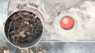 Ep 2 : Incroyable rocket stove / Aluminum Furnace with dead leaves