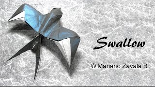 Origami Swallow (Tutorial) - Mariano Zavala B. 折り 紙  つばめ GOLONDRINA оригами ЛАСТОЧКА