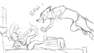 Zootopia Comic- Nick 'eating' Judy