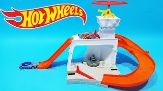 Hot Wheels City Copter Port & Hot Wheels Workshop Track Builder Playset ★ For Kids Worldwide