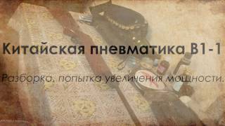 Китайская пневматика В1-1    Разборка, попытка увеличения мощности.