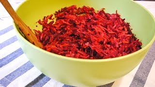 Самый Вкусный Постный Салат Из Сырой Свеклы с Морковью и Яблоком с Цитрусовой заправкой.