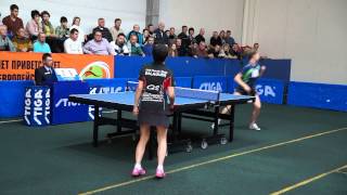 Olga Baranova - Li Yanlan ETTU CUP Настольный теннис Евро Кубок 25.10.2014