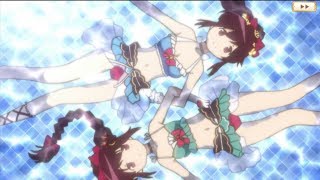 [MagiReco] Amane Sisters (Mizugi ver.) Transformation, Magia, & Doppel (Dum Dee)