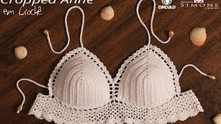 Cropped de Crochê Anne - Tamanho Único  - Professora Simone