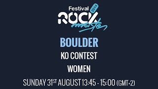 Rock Master Arco 2014 - Boulder - KO Contest - Women