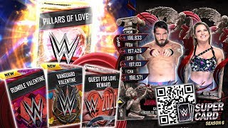 FIRST VALENTINES FUSION & QUEST FOR LOVE REWARDS! VALENTINES GIVEAWAY?! | WWE SuperCard S6