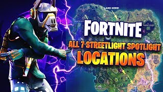 FORTNITE "Dance Under Different Streetlight Spotlight Locations"  ALL 7  LOCATIONS! SEASON 6 WEEK 1