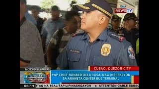 BP: PNP chief Dela Rosa, nag-inspeksyon sa Araneta Center Bus Terminal