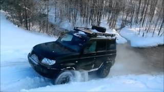 Субботняя покатушка на двух Патриотах по красивому зимнему лесу / UAZ Patriot off road.