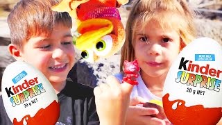 Детское видео. Выходные с детьми и игрушками Киндер сюрприз