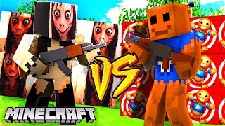 MOMO VS KICK THE BUDDY - MINECRAFT CHALLENGE | BAZA BLOCK vs BAZA MATRUNER
