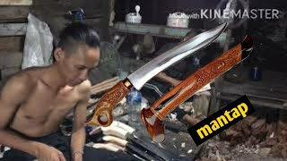 Proses membuat gagang parang ukir   part#1