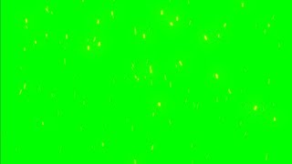 Футаж на зелёном фоне_Искры от костра