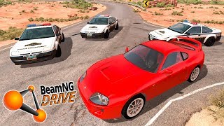ПОЛИЦЕЙСКАЯ ПОГОНЯ ЗА ЛИХАЧЕМ НА БЫСТРОЙ МАШИНЕ В BEAMNG DRIVE (BeamNG.drive погоня)