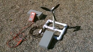 Homemade Wind Turbine Generator! - Wind Power Generator! - simple DIY (runs radio!)