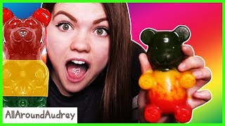 Making DIY Giant Gummy Bear And Lollipops Learn How To Make Candy / AllAroundAudrey
