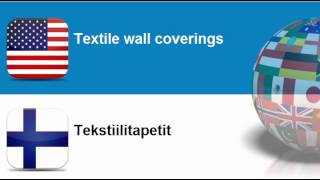 Learn Finnish vocabulary #Topic = Wallpaper and other coverings