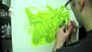 T-shirt airbrush graffiti