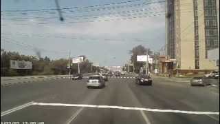 ДТП королла сбила мотоциклиста.Новосибирск 07.07.2013.