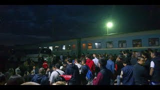 Наезд поезда на автобус на станции Шамалган. Полное видео. Описание