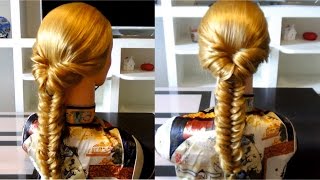 Коса колосок(рыбий хвост). Простая прическа своими руками. Easy hairstyle