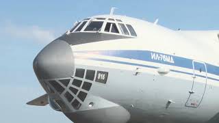 Aterrizaje y despegue del IL-76MD en un aeródromo de tierra ✭ Fuerza Aérea Rusa ✭